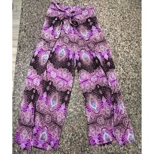 Boho Festival Hippie Wide Leg Split Palazzo Pants One Size Wrap